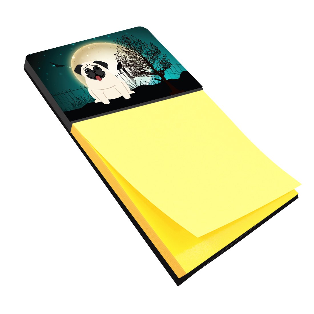 Halloween Scary Pug Cream Sticky Note Holder BB2194SN by Caroline&#39;s Treasures
