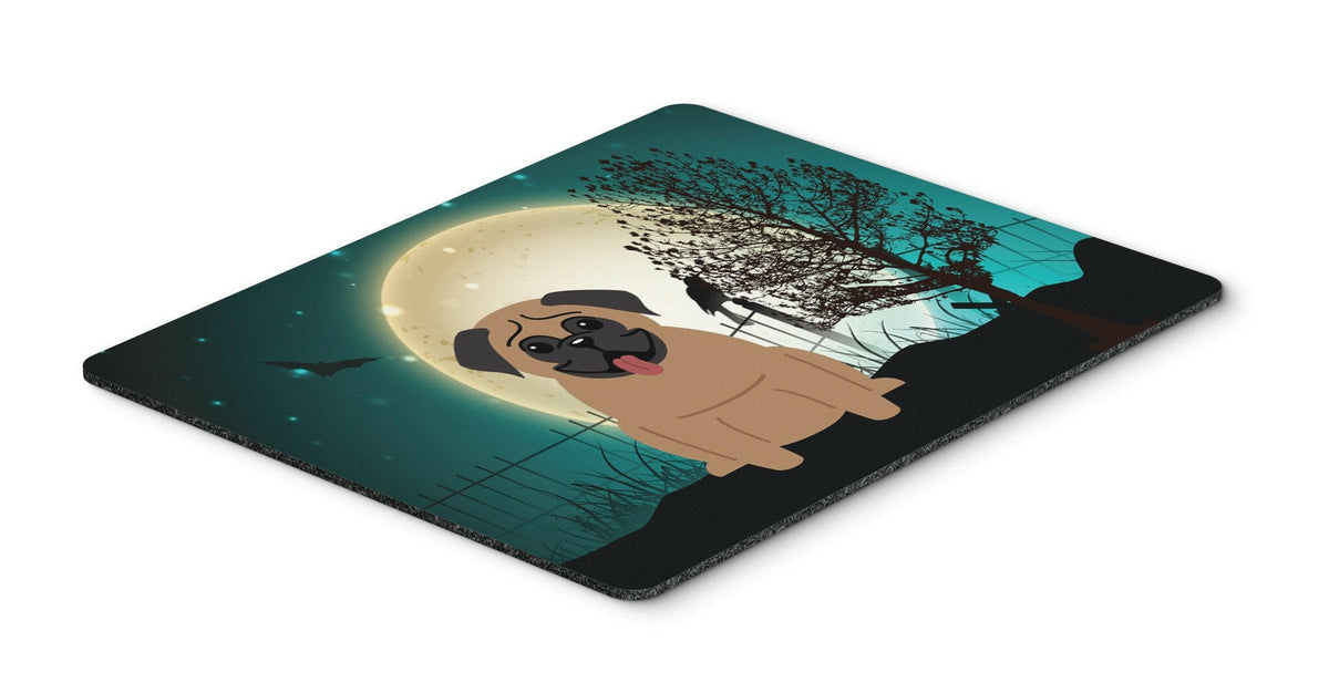 Halloween Scary Pug Brown Mouse Pad, Hot Pad or Trivet BB2195MP by Caroline&#39;s Treasures