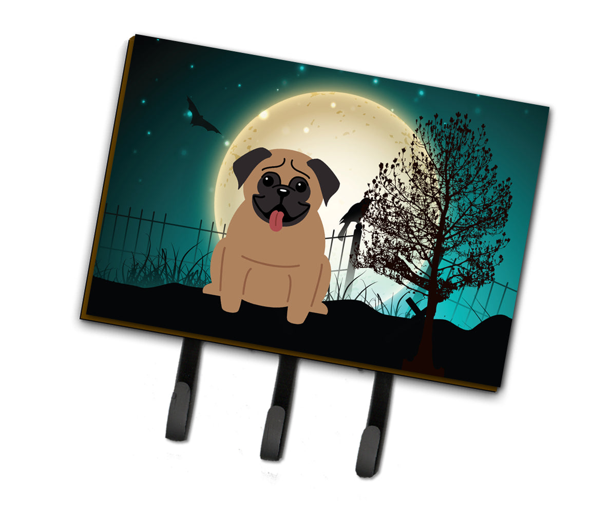 Halloween Scary Pug Brown Leash or Key Holder BB2195TH68  the-store.com.