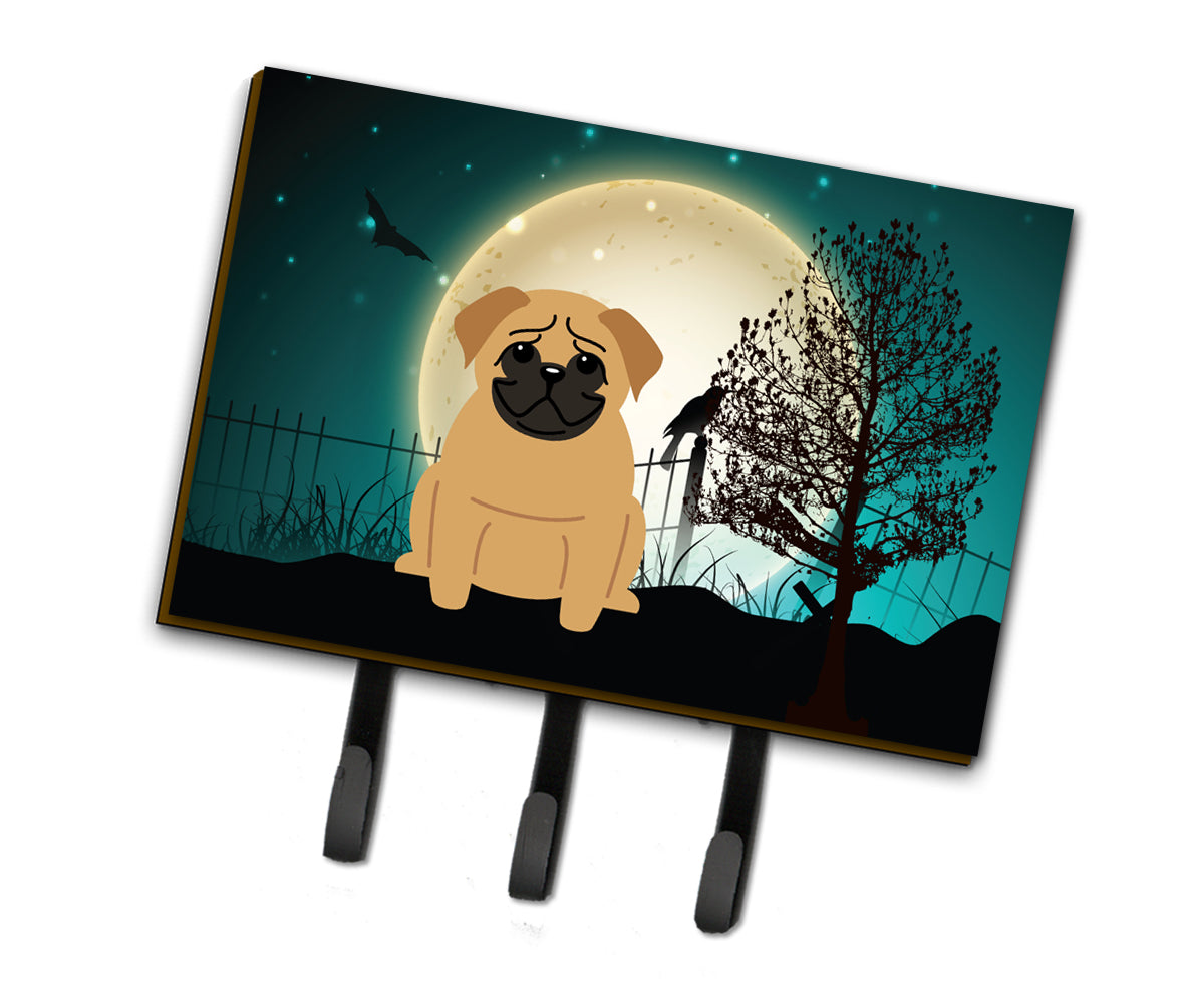 Halloween Scary Pug Brown Leash or Key Holder BB2197TH68  the-store.com.