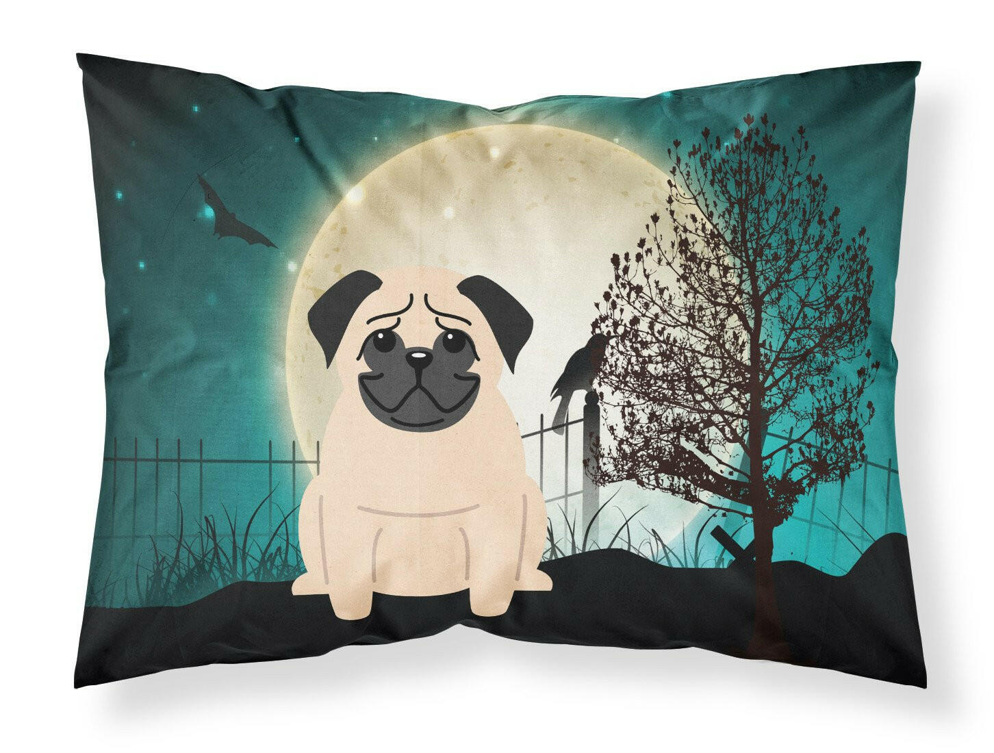 Halloween Scary Pug Fawn Fabric Standard Pillowcase BB2198PILLOWCASE by Caroline's Treasures