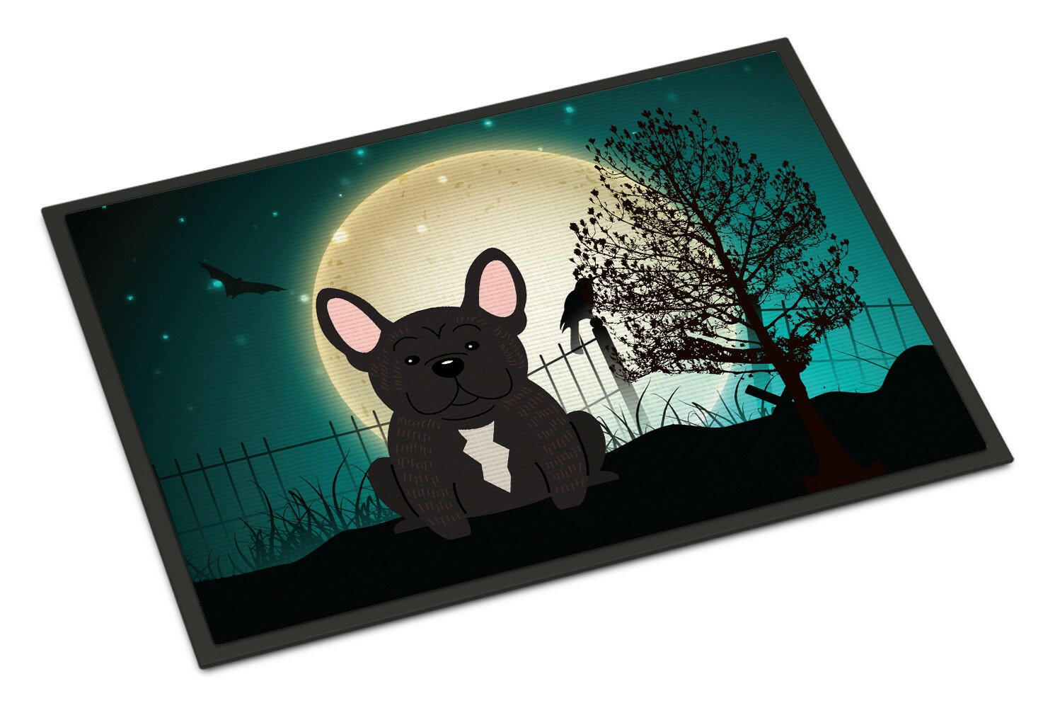 Halloween Scary French Bulldog Brindle Indoor or Outdoor Mat 24x36 BB2199JMAT - the-store.com