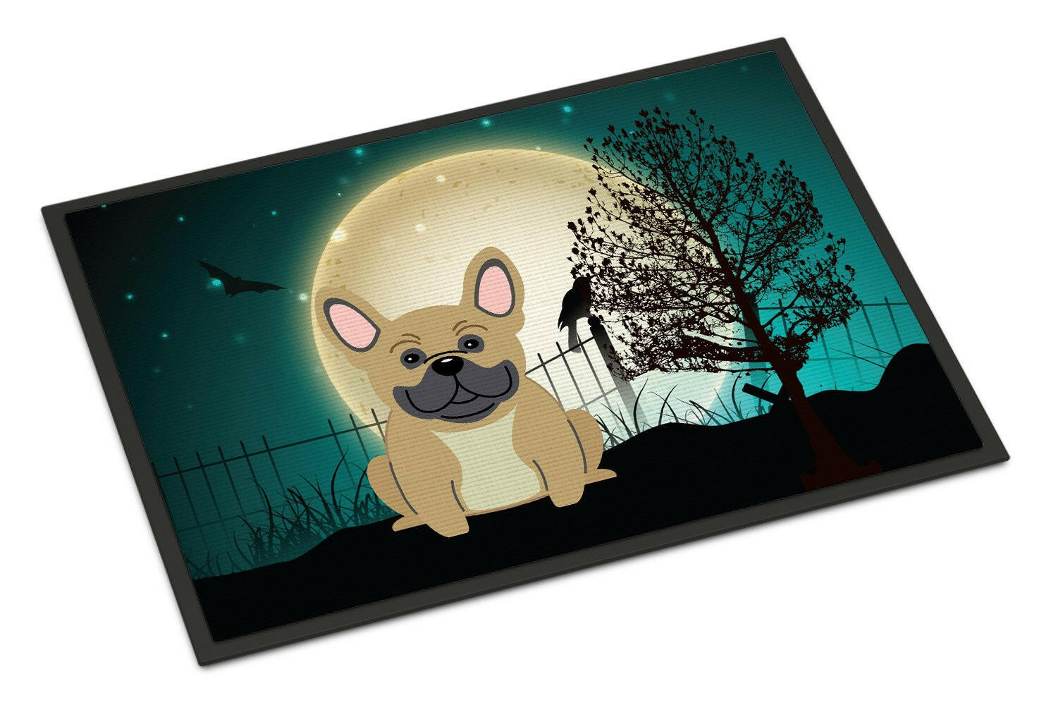 Halloween Scary French Bulldog Cream Indoor or Outdoor Mat 24x36 BB2200JMAT - the-store.com