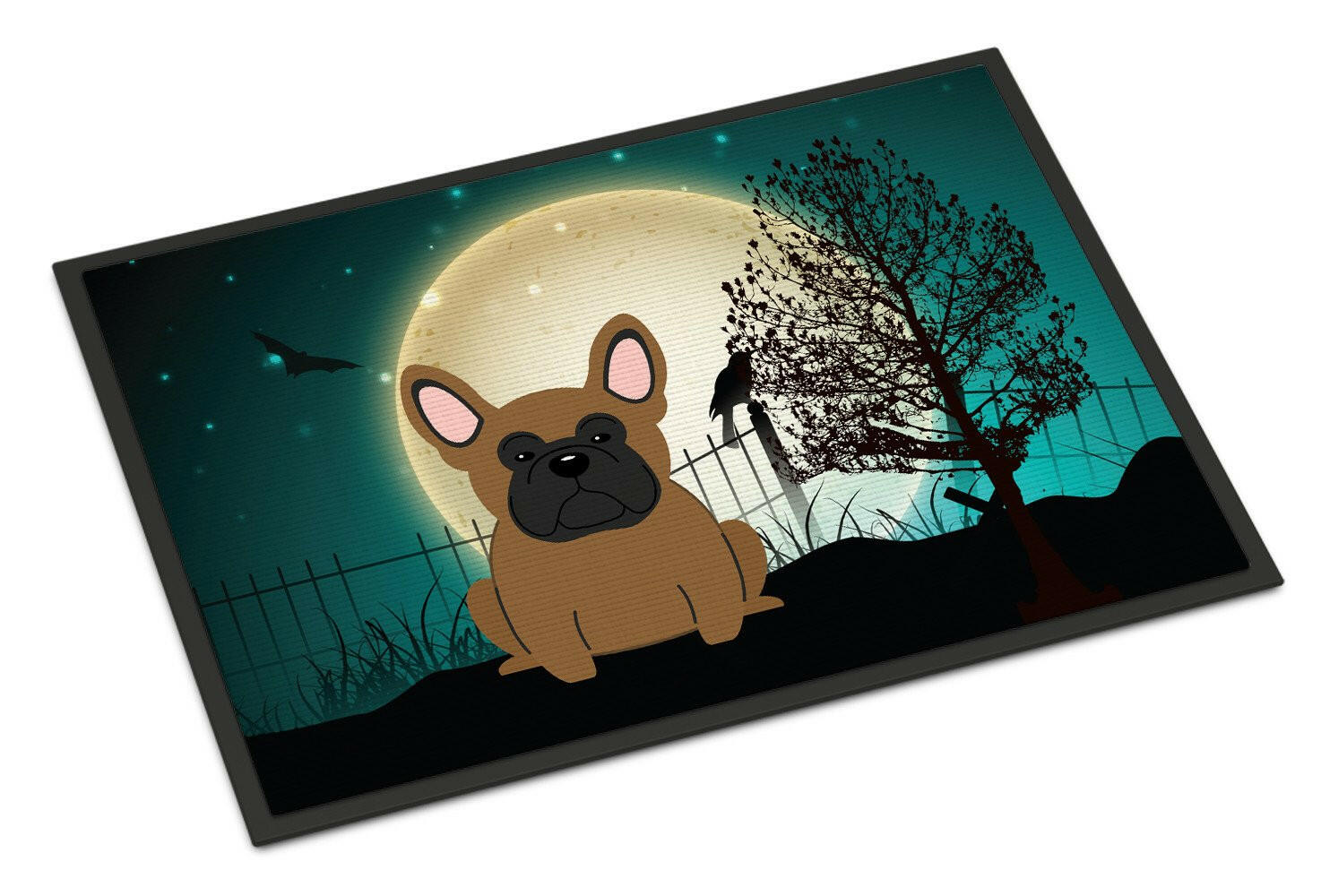 Halloween Scary French Bulldog Brown Indoor or Outdoor Mat 24x36 BB2203JMAT - the-store.com