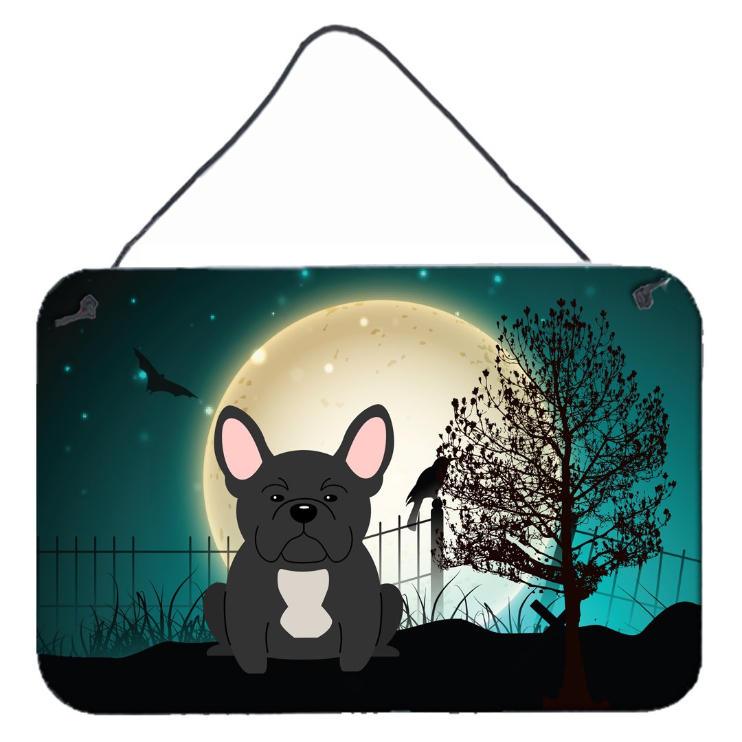 Halloween Scary French Bulldog Black Wall or Door Hanging Prints BB2204DS812 by Caroline&#39;s Treasures