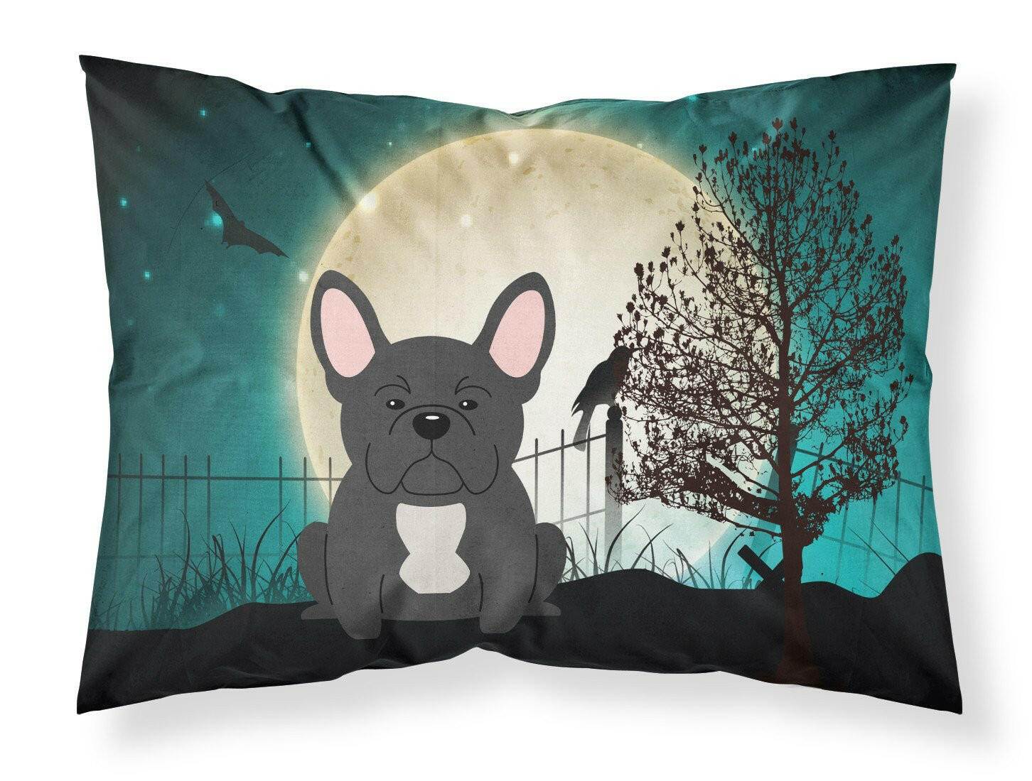 Halloween Scary French Bulldog Black Fabric Standard Pillowcase BB2204PILLOWCASE by Caroline's Treasures
