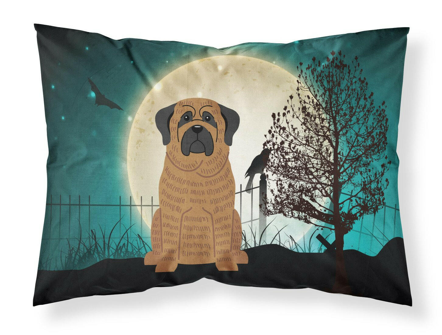 Halloween Scary Mastiff Brindle Fabric Standard Pillowcase BB2205PILLOWCASE by Caroline's Treasures