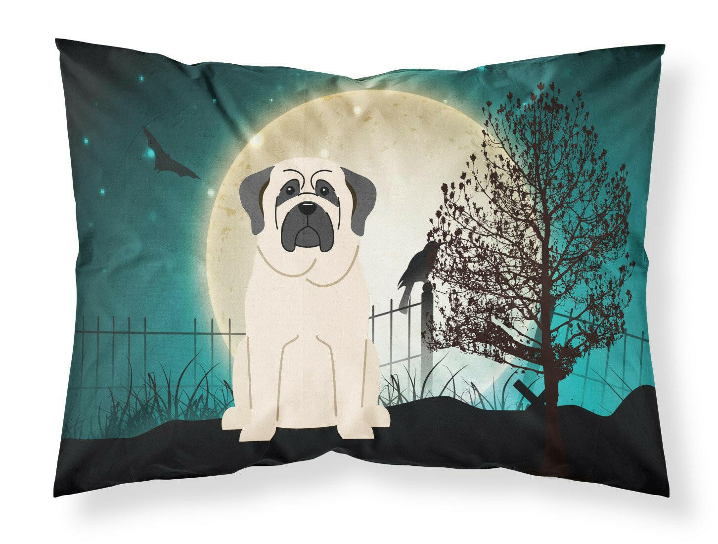 Halloween Scary Mastiff White Fabric Standard Pillowcase BB2207PILLOWCASE by Caroline's Treasures