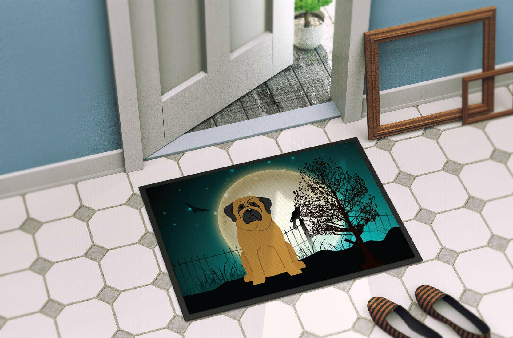 Halloween Scary Mastiff Indoor or Outdoor Mat 24x36 BB2208JMAT - the-store.com