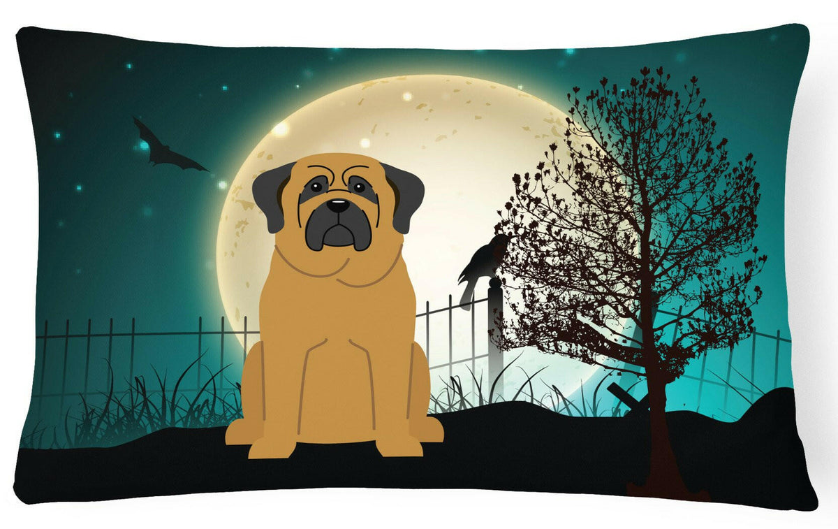 Halloween Scary Mastiff Canvas Fabric Decorative Pillow BB2208PW1216 by Caroline&#39;s Treasures