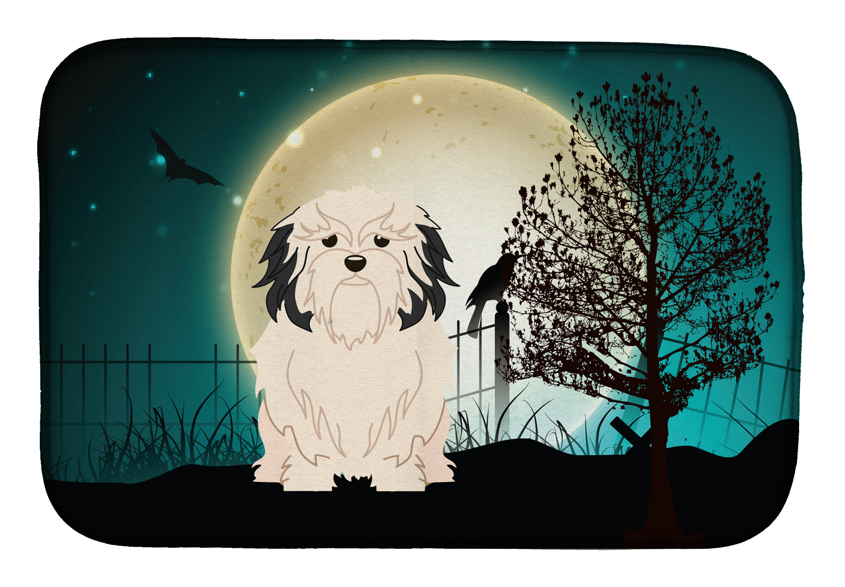 Halloween Scary Lowchen Dish Drying Mat BB2209DDM  the-store.com.