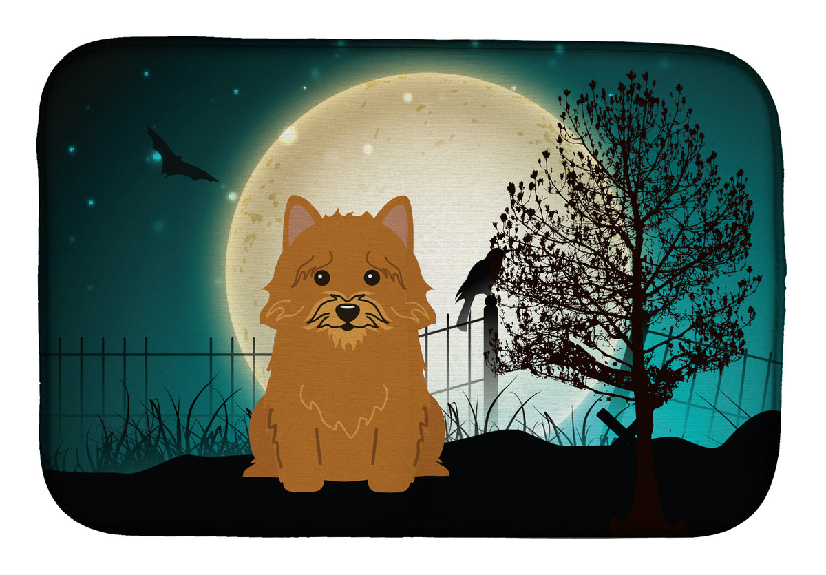 Halloween Scary Norwich Terrier Dish Drying Mat BB2210DDM