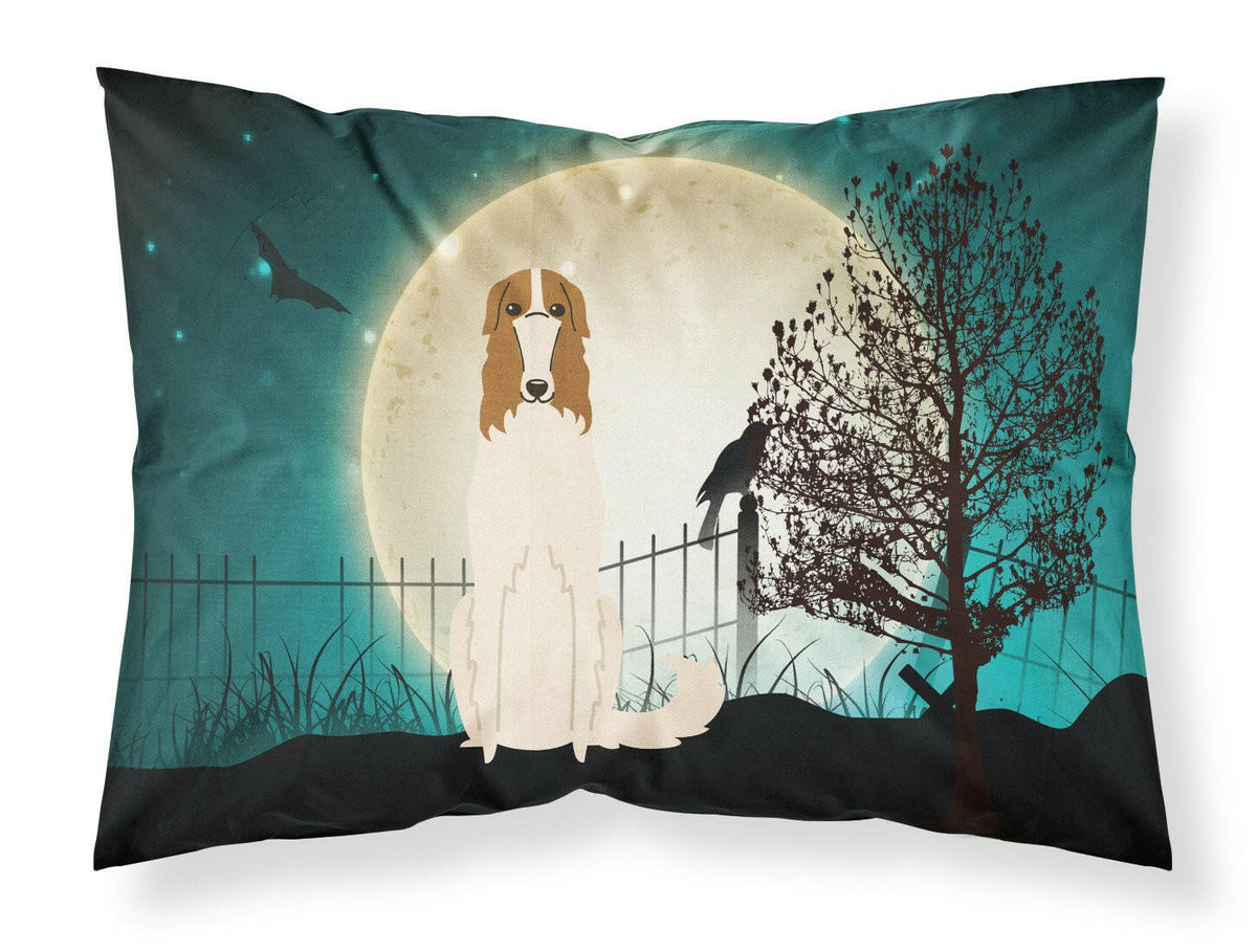 Halloween Scary Borzoi Fabric Standard Pillowcase BB2213PILLOWCASE by Caroline&#39;s Treasures