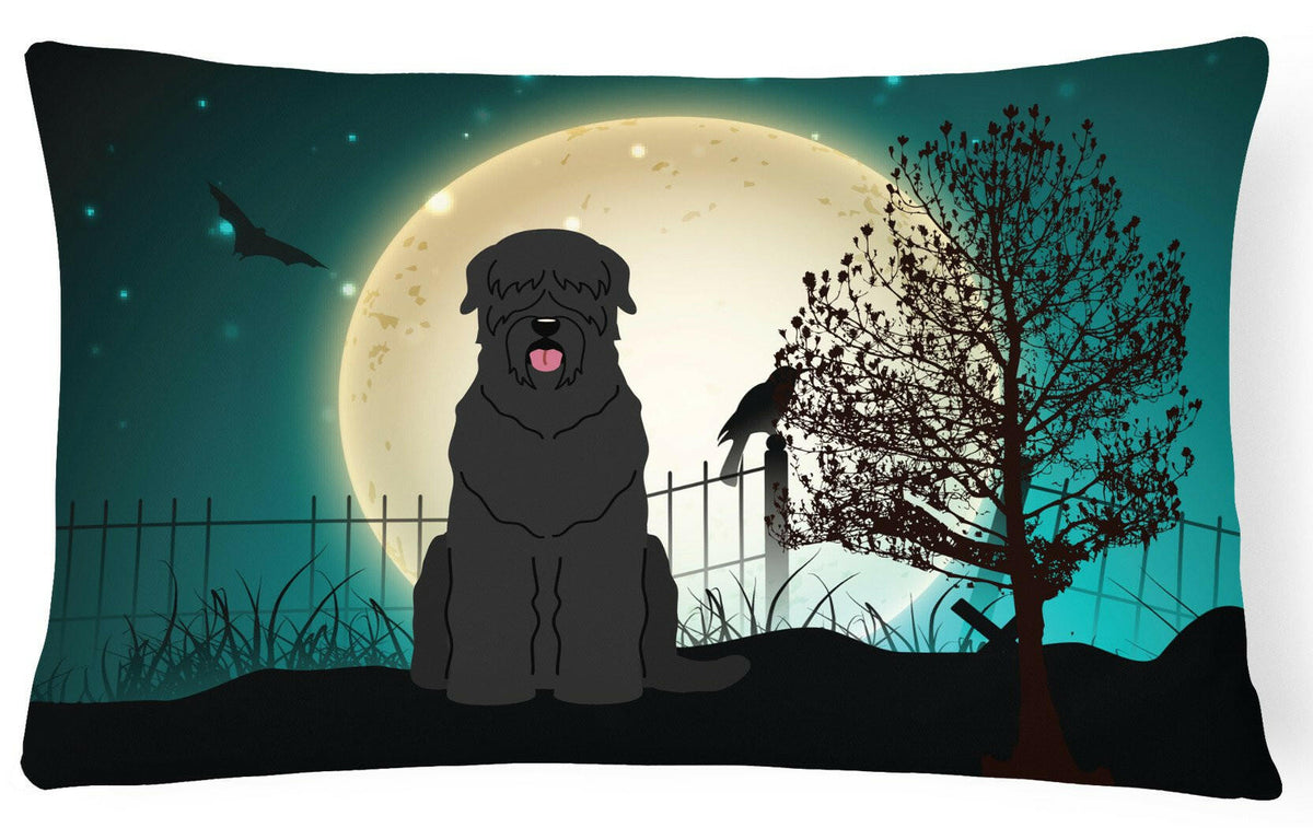 Halloween Scary Black Russian Terrier Canvas Fabric Decorative Pillow BB2216PW1216 by Caroline&#39;s Treasures