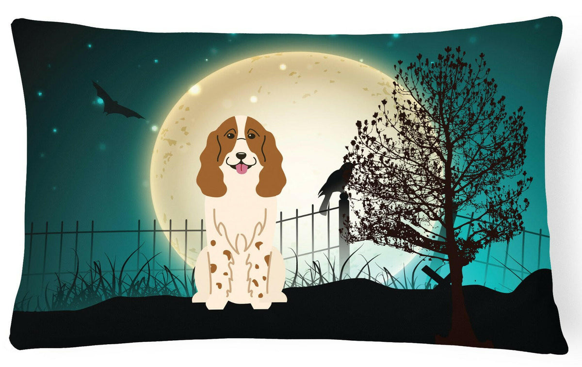 Halloween Scary Russian Spaniel Canvas Fabric Decorative Pillow BB2221PW1216 by Caroline&#39;s Treasures