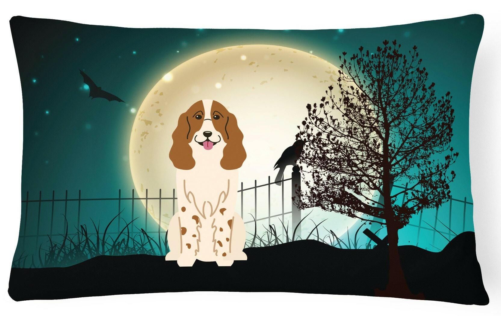 Halloween Scary Russian Spaniel Canvas Fabric Decorative Pillow BB2221PW1216 by Caroline's Treasures