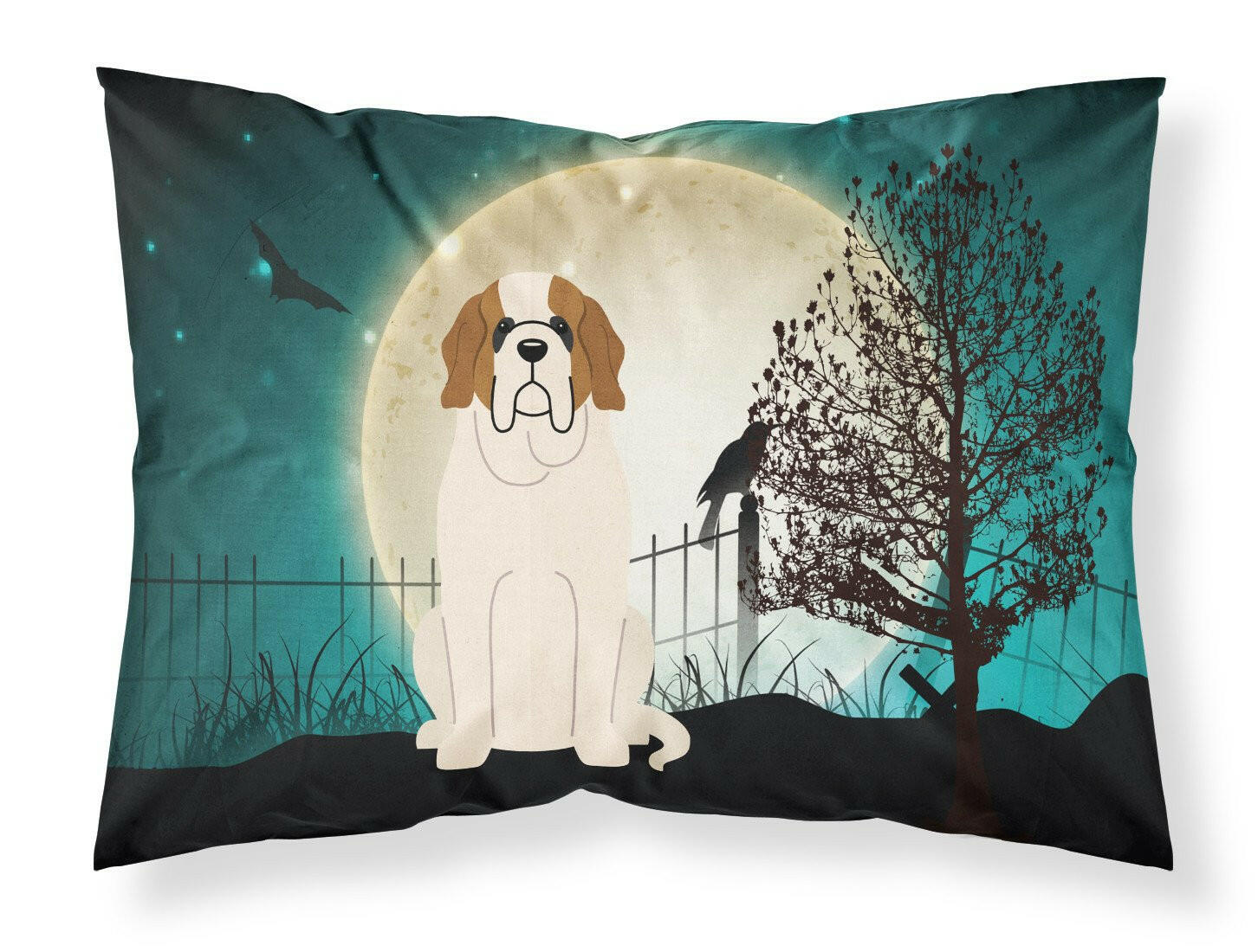 Halloween Scary Saint Bernard Fabric Standard Pillowcase BB2225PILLOWCASE by Caroline's Treasures
