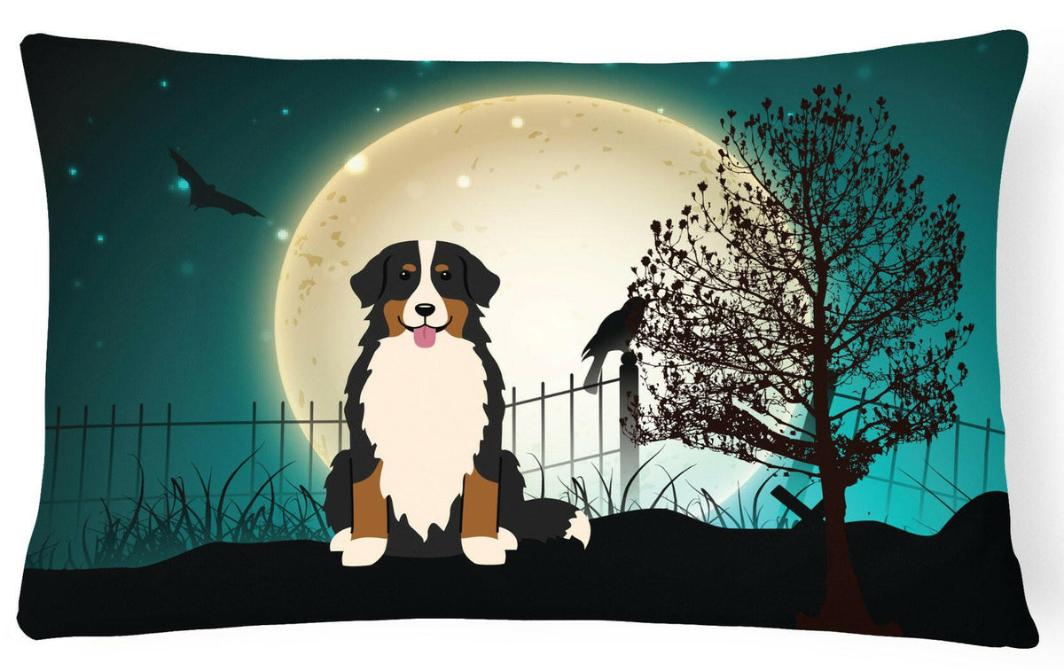 Halloween Scary Bernese Mountain Dog Canvas Fabric Decorative Pillow BB2226PW1216 by Caroline&#39;s Treasures