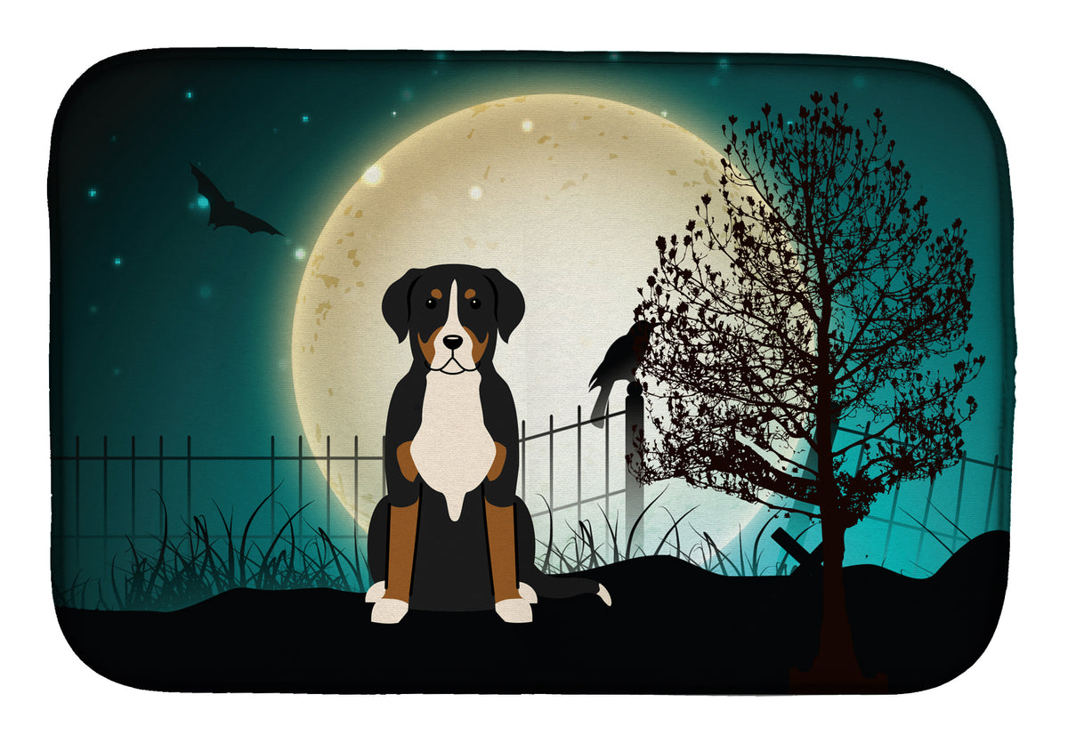 Halloween Scary Greater Swiss Mountain Dog Dish Drying Mat BB2227DDM