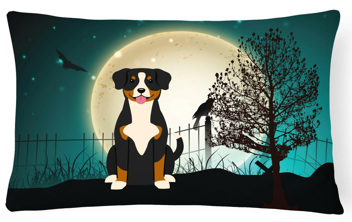 Halloween Scary Entlebucher Canvas Fabric Decorative Pillow BB2228PW1216 by Caroline&#39;s Treasures