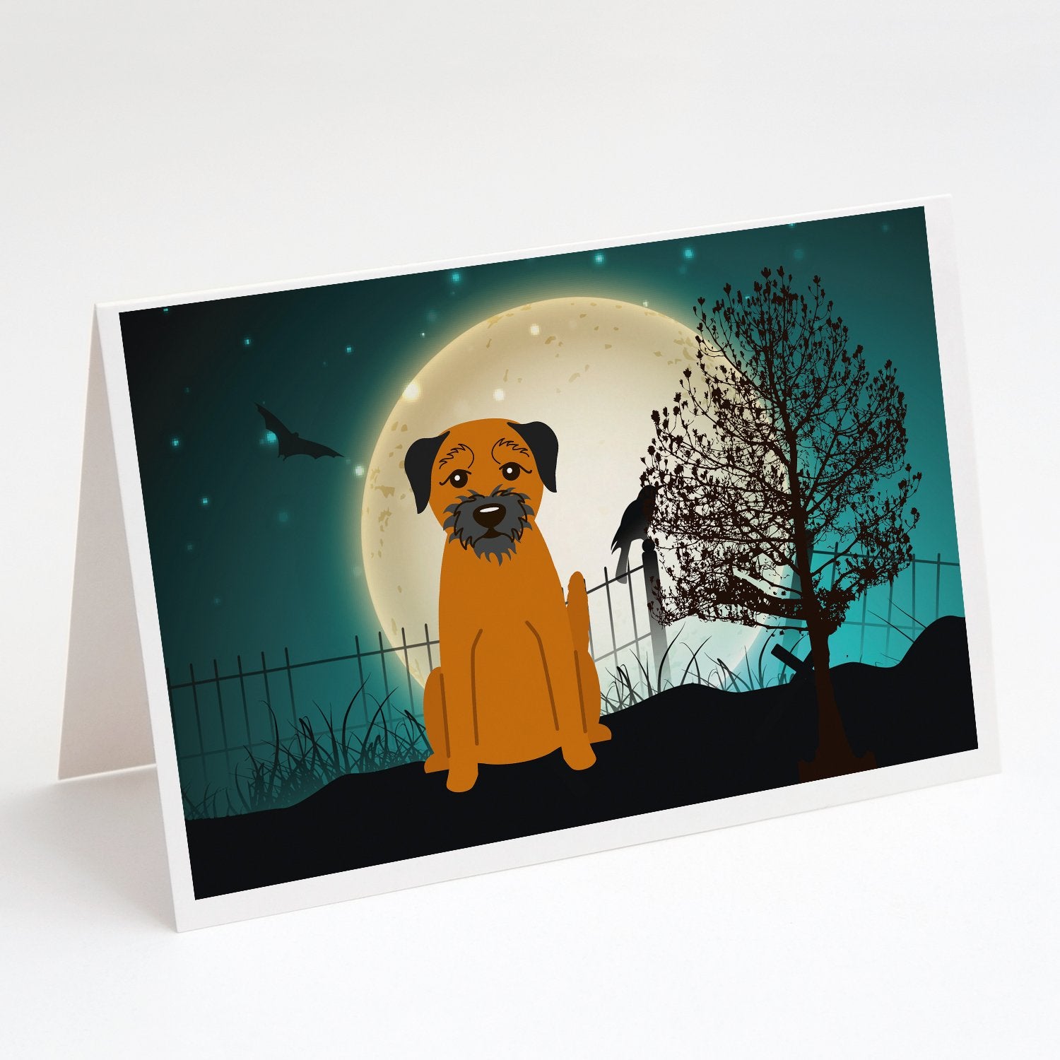 Buy this Halloween Scary Border Terrier Greeting Cards and Envelopes Pack of 8