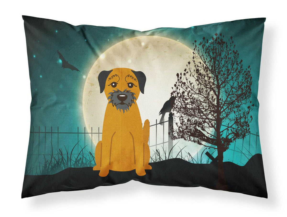 Halloween Scary Border Terrier Fabric Standard Pillowcase BB2229PILLOWCASE by Caroline&#39;s Treasures