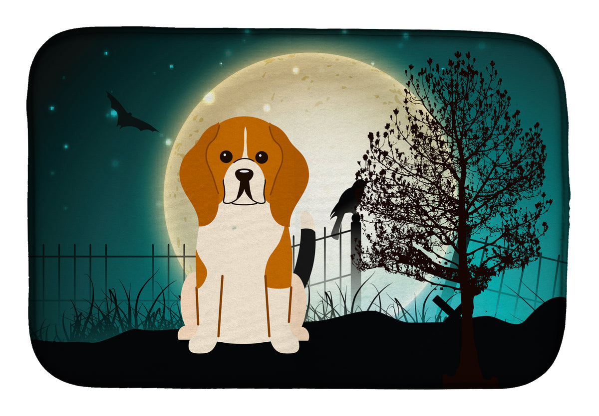 Halloween Scary Beagle Tricolor Dish Drying Mat BB2230DDM