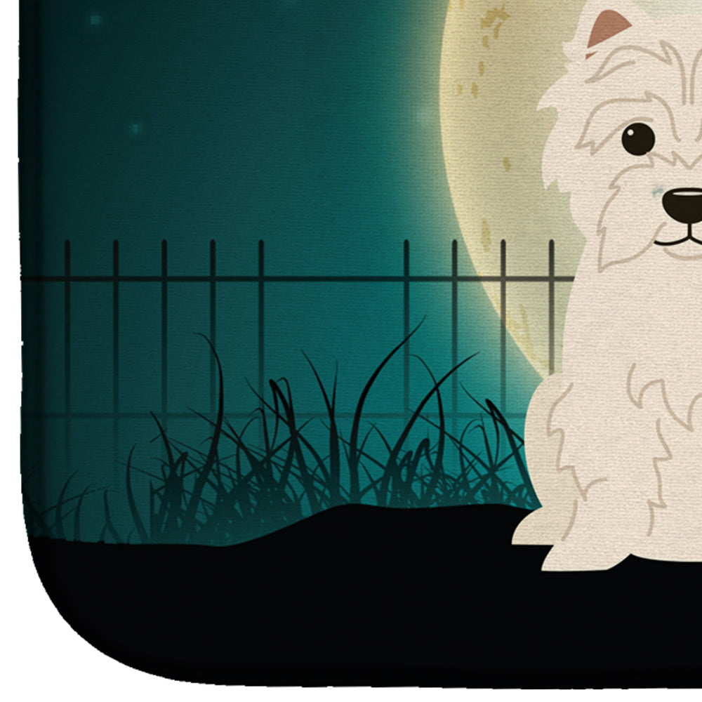 Halloween Scary Westie Dish Drying Mat BB2232DDM  the-store.com.