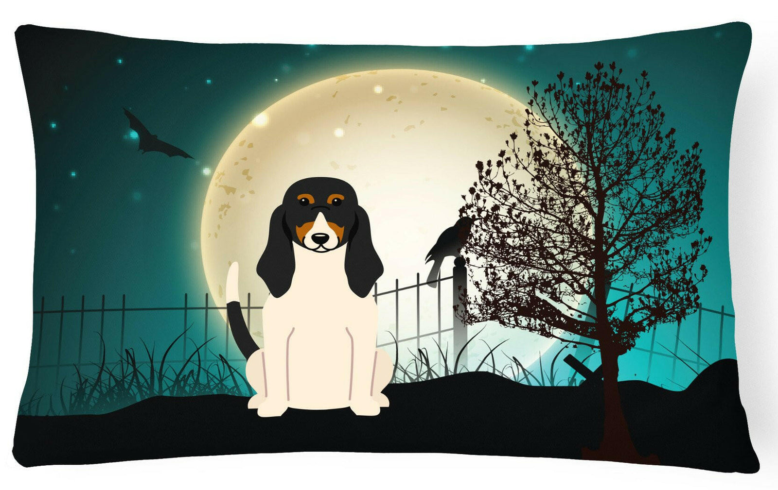 Halloween Scary Swiss Hound Canvas Fabric Decorative Pillow BB2234PW1216 by Caroline's Treasures