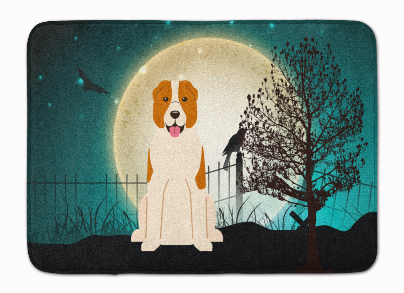 Halloween Scary Central Asian Shepherd Dog Machine Washable Memory Foam Mat BB2239RUG - the-store.com