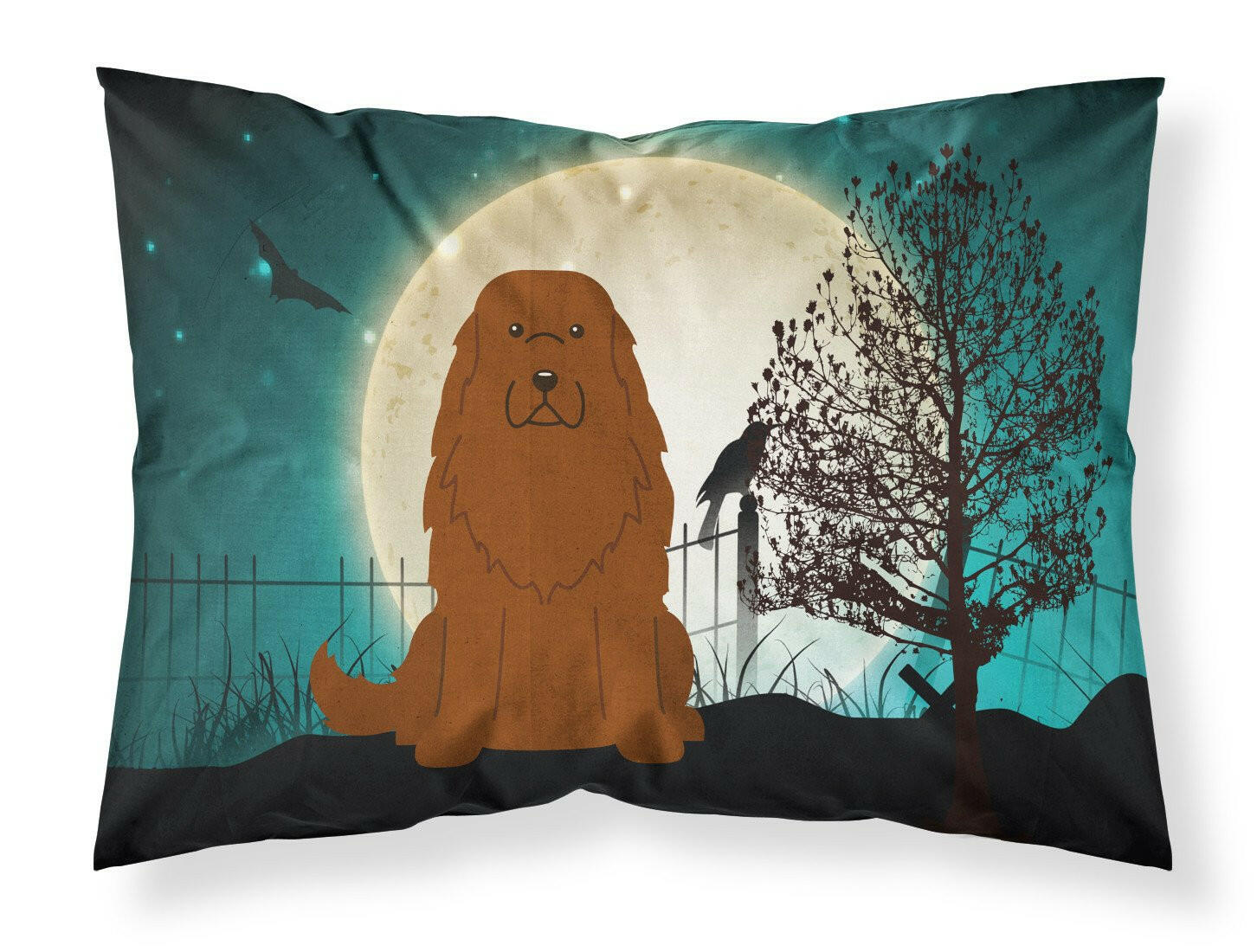 Halloween Scary Caucasian Shepherd Dog Fabric Standard Pillowcase BB2240PILLOWCASE by Caroline's Treasures