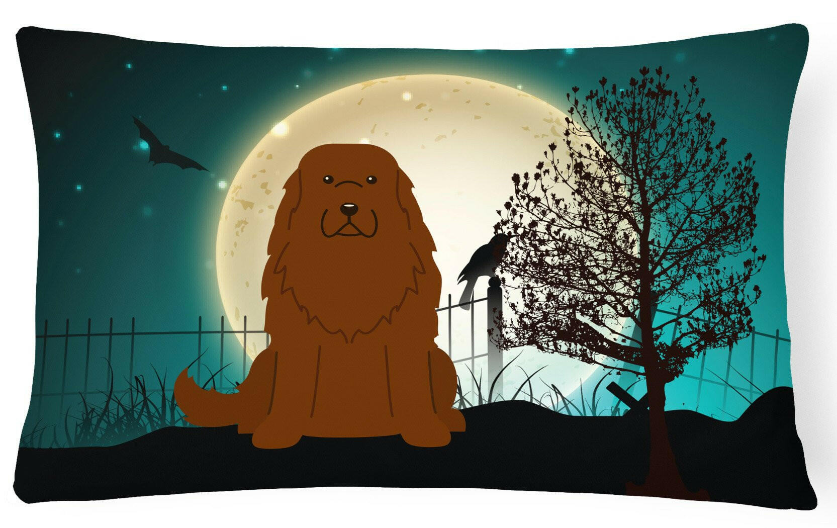 Halloween Scary Caucasian Shepherd Dog Canvas Fabric Decorative Pillow BB2240PW1216 by Caroline's Treasures