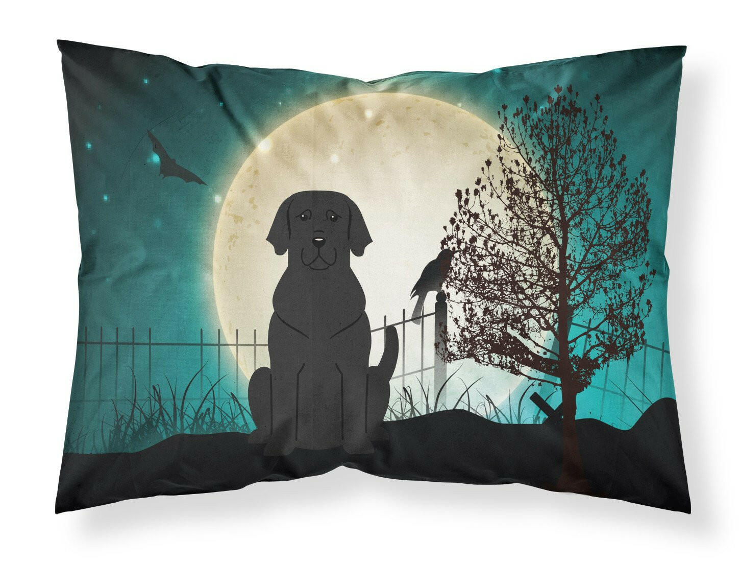 Halloween Scary Black Labrador Fabric Standard Pillowcase BB2247PILLOWCASE by Caroline's Treasures