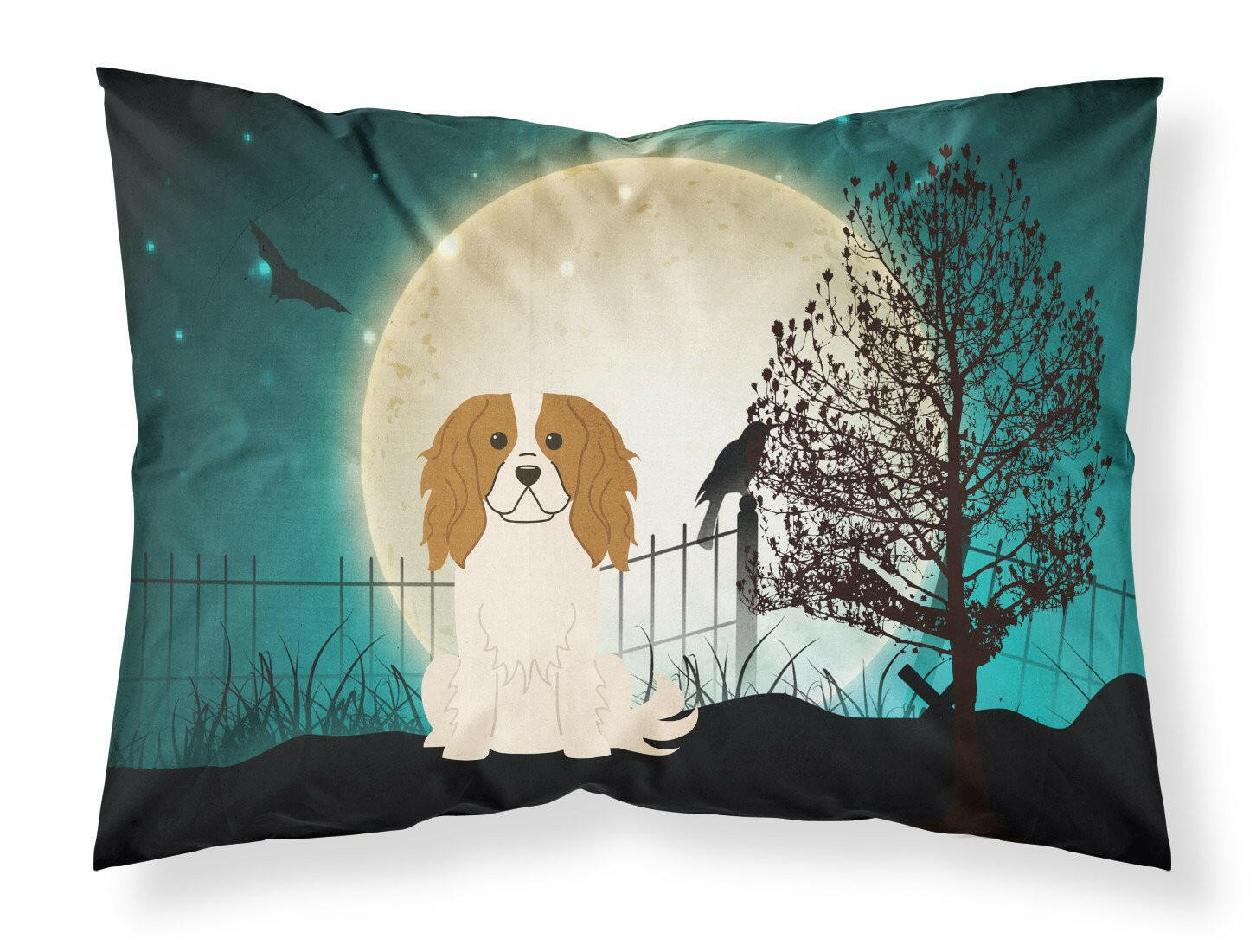Halloween Scary Cavalier Spaniel Fabric Standard Pillowcase BB2248PILLOWCASE by Caroline's Treasures