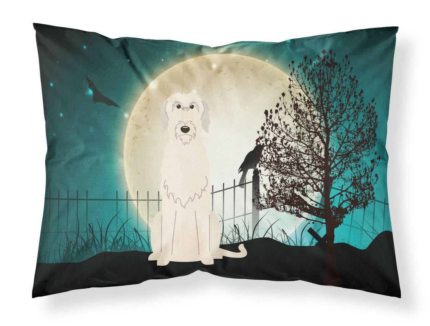 Halloween Scary Irish Wolfhound Fabric Standard Pillowcase BB2255PILLOWCASE by Caroline's Treasures