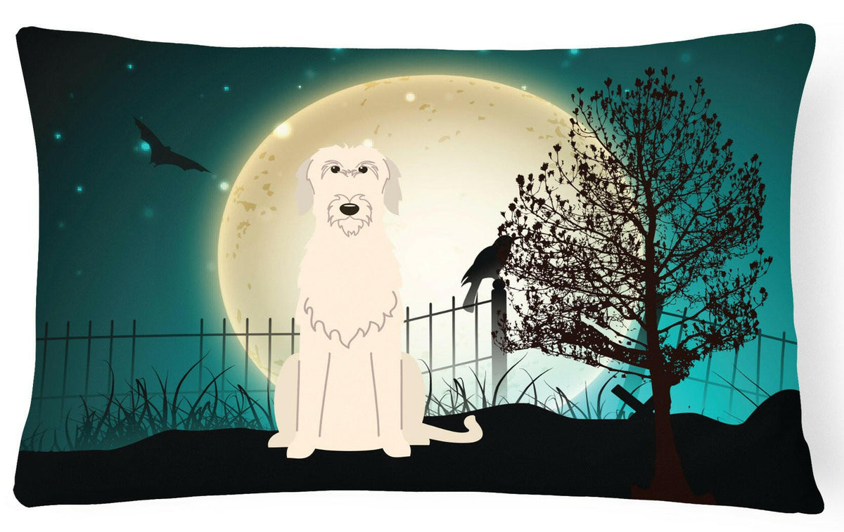 Halloween Scary Irish Wolfhound Canvas Fabric Decorative Pillow BB2255PW1216 by Caroline&#39;s Treasures
