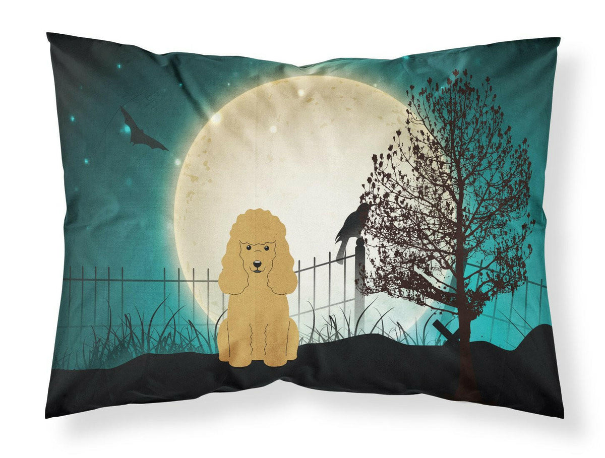 Halloween Scary Poodle Tan Fabric Standard Pillowcase BB2259PILLOWCASE by Caroline&#39;s Treasures