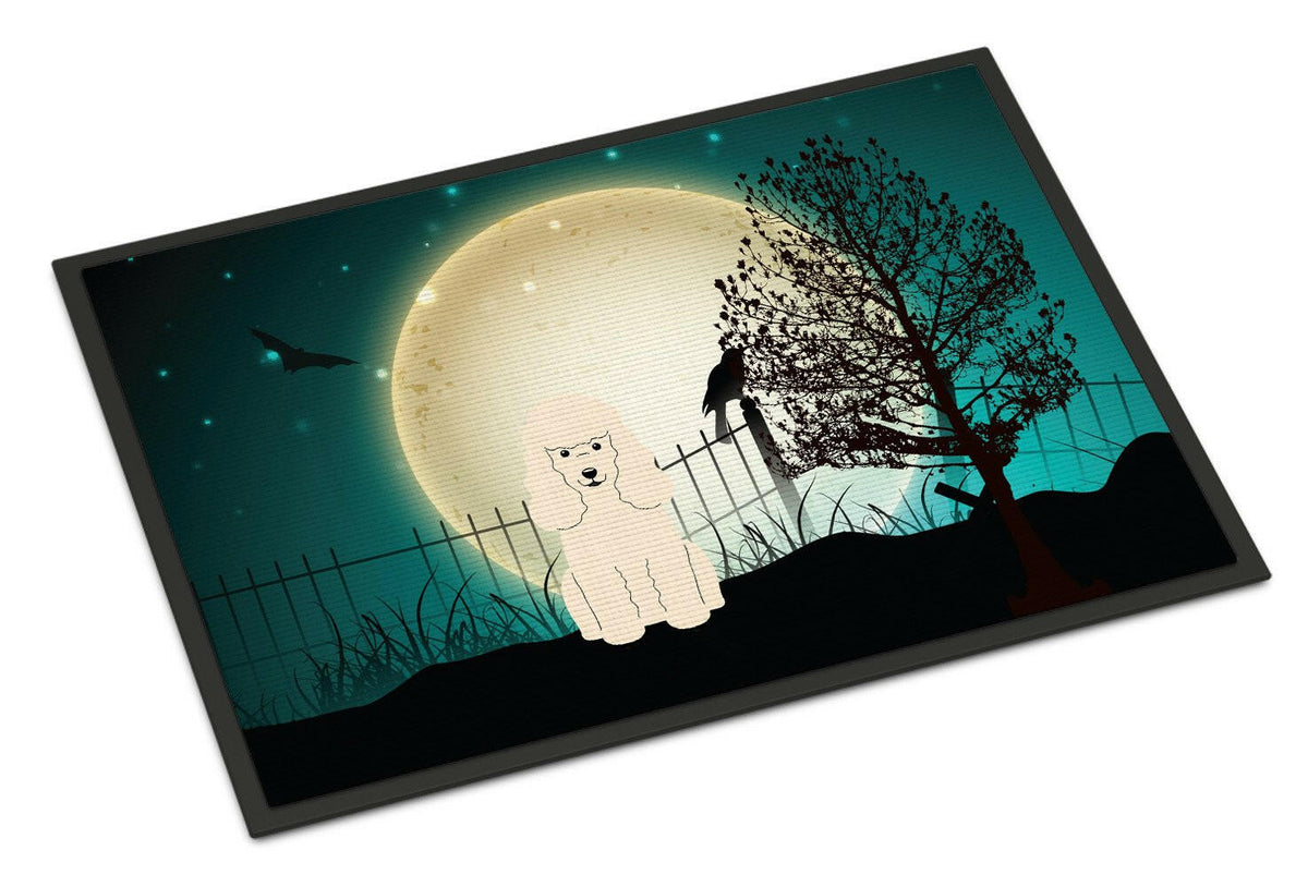 Halloween Scary Poodle White Indoor or Outdoor Mat 24x36 BB2260JMAT - the-store.com
