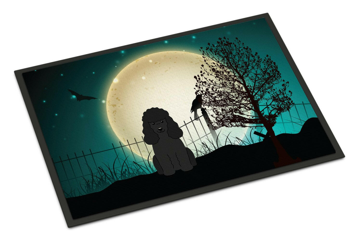 Halloween Scary Poodle Black Indoor or Outdoor Mat 24x36 BB2261JMAT - the-store.com