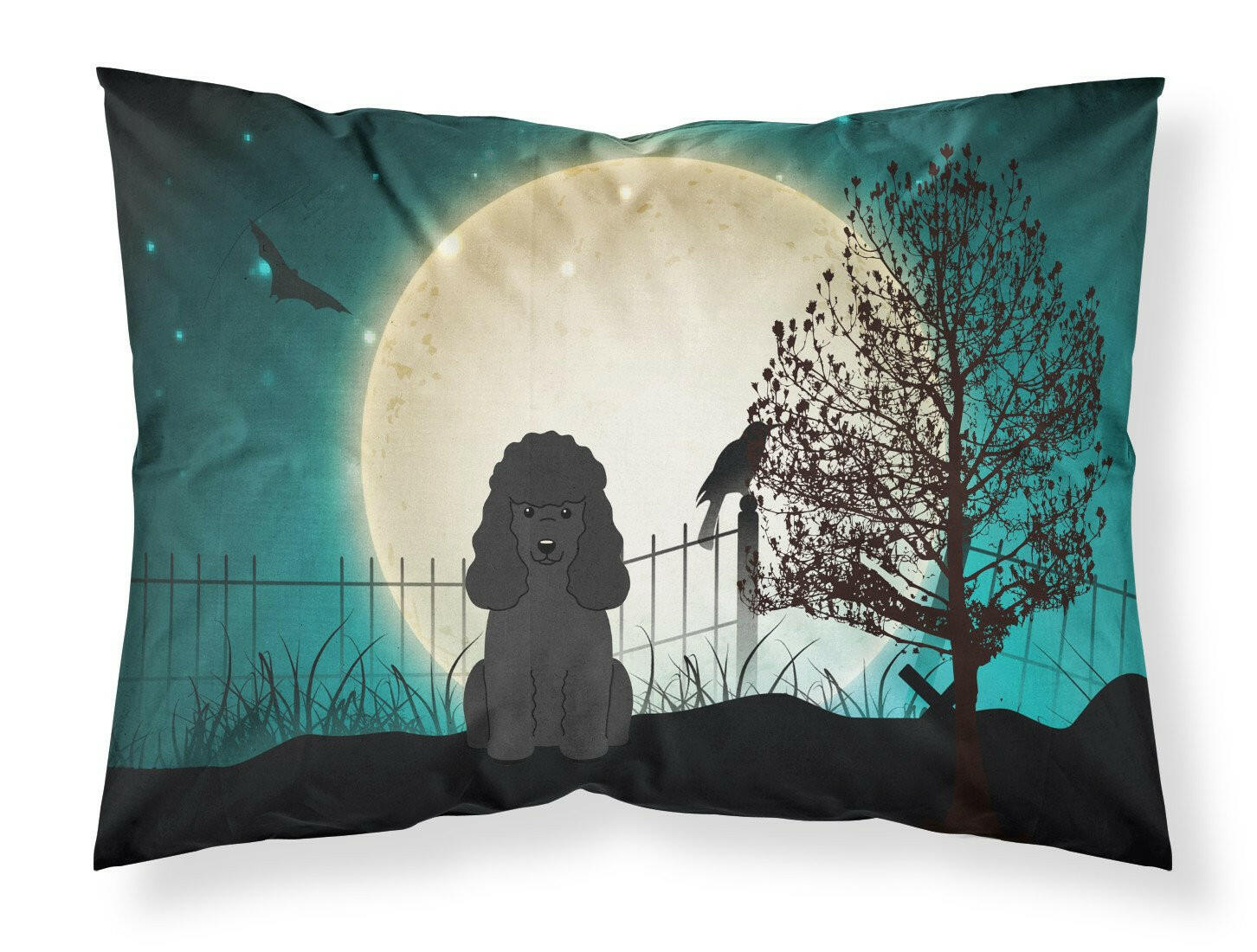 Halloween Scary Poodle Black Fabric Standard Pillowcase BB2261PILLOWCASE by Caroline's Treasures