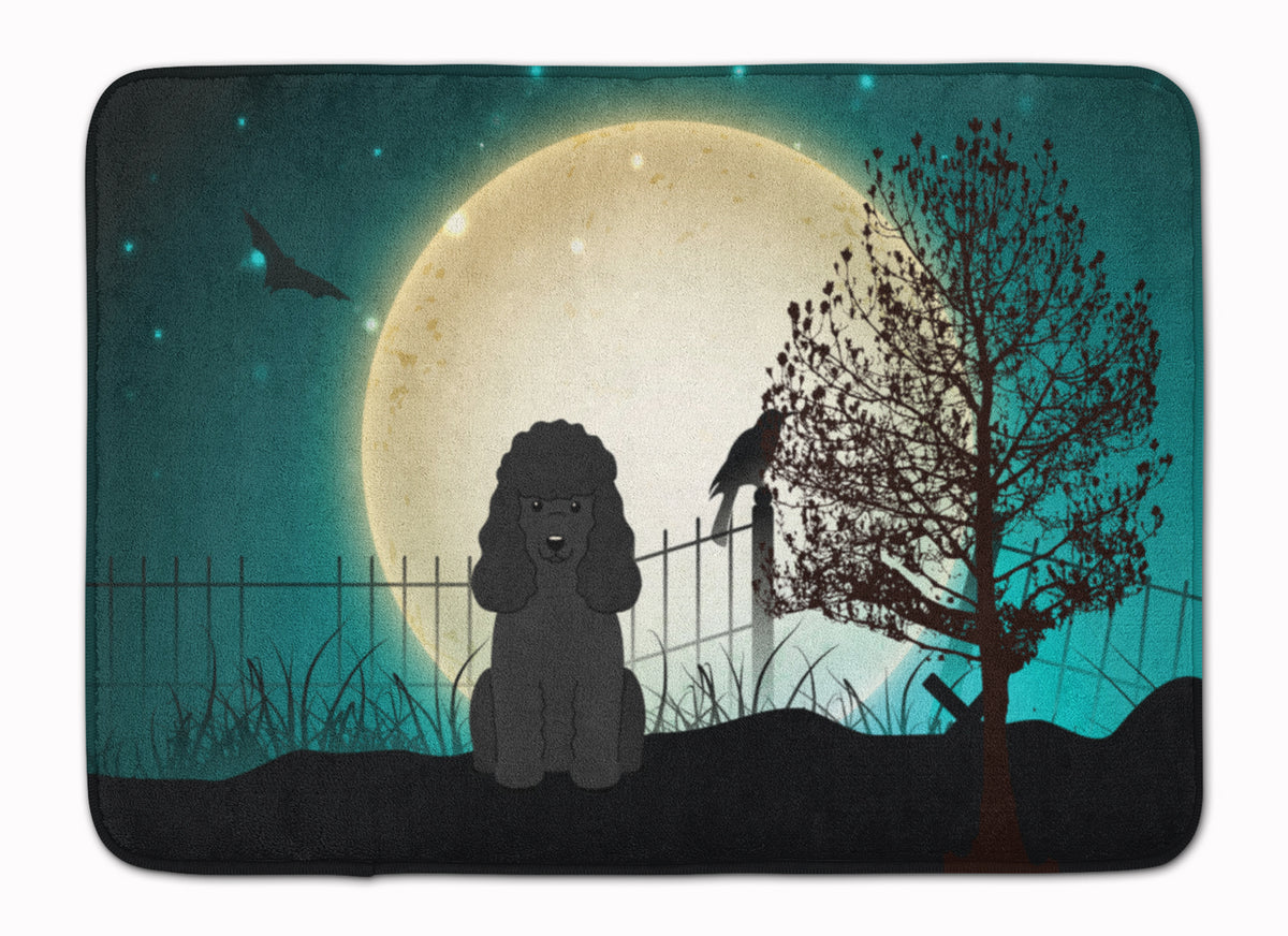 Halloween Scary Poodle Black Machine Washable Memory Foam Mat BB2261RUG - the-store.com