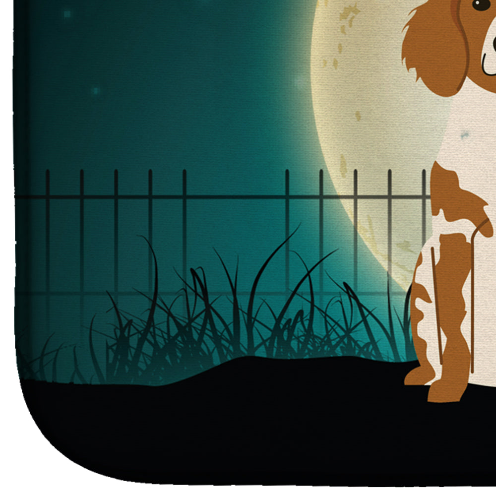 Halloween Scary Brittany Spaniel Dish Drying Mat BB2262DDM  the-store.com.