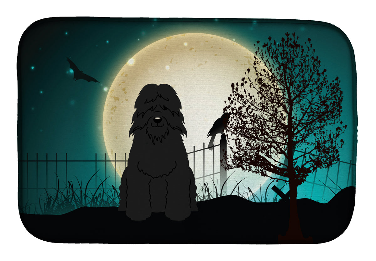 Halloween Scary Bouvier des Flandres Dish Drying Mat BB2264DDM