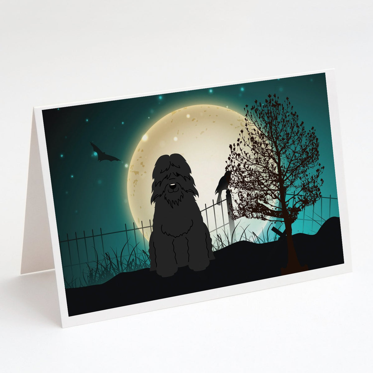 Buy this Halloween Scary Bouvier des Flandres Greeting Cards and Envelopes Pack of 8