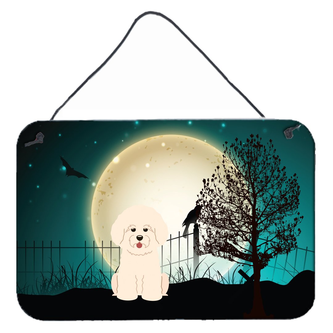 Halloween Scary Bichon Frise Wall or Door Hanging Prints BB2265DS812 by Caroline&#39;s Treasures