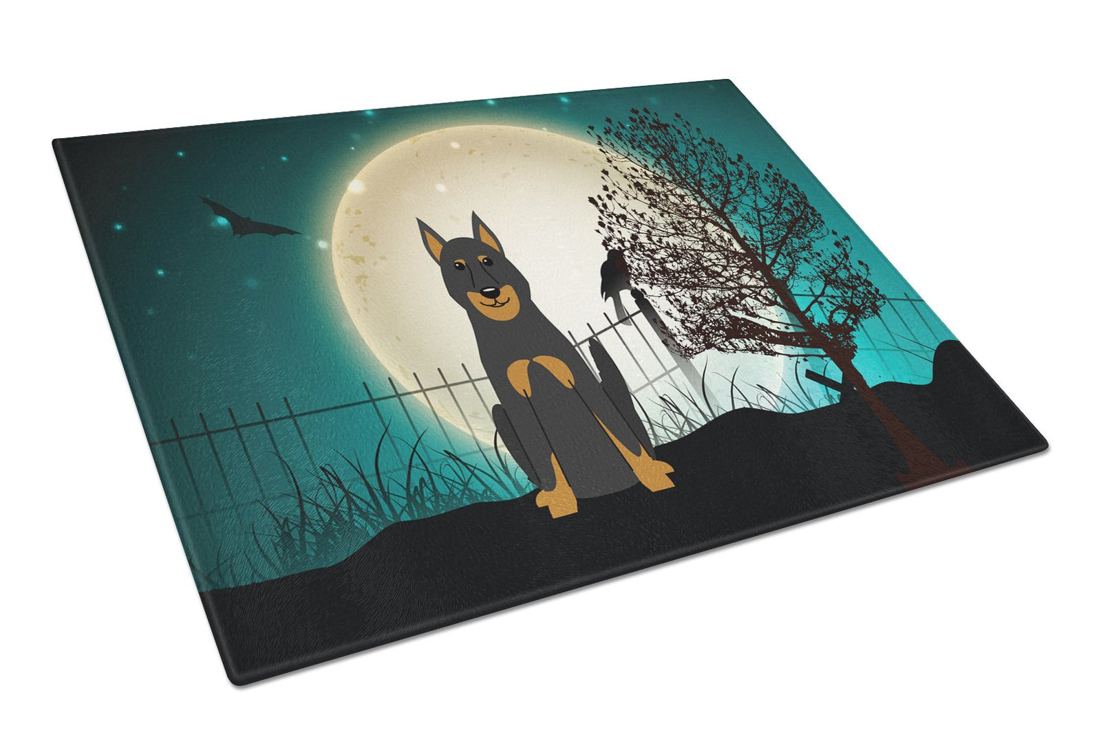 Halloween Scary Beauce Shepherd Dog Glass Cutting Board Large BB2270LCB by Caroline's Treasures