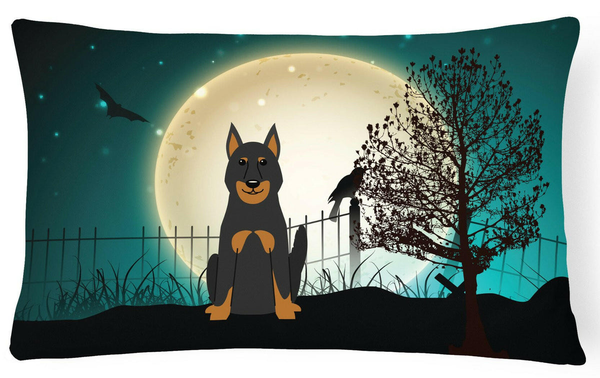 Halloween Scary Beauce Shepherd Dog Canvas Fabric Decorative Pillow BB2270PW1216 by Caroline&#39;s Treasures