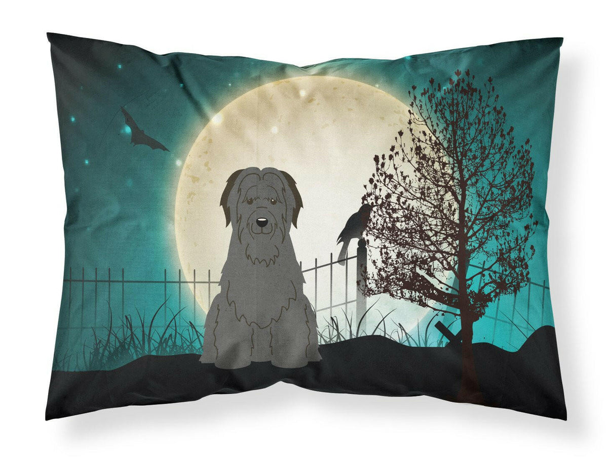 Halloween Scary Briard Black Fabric Standard Pillowcase BB2271PILLOWCASE by Caroline&#39;s Treasures