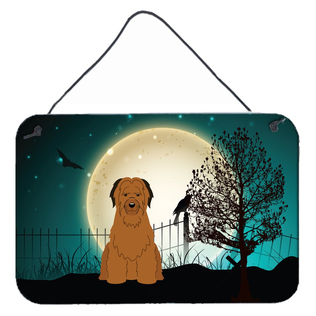 Halloween Scary Briard Brown Wall or Door Hanging Prints BB2272DS812 by Caroline&#39;s Treasures