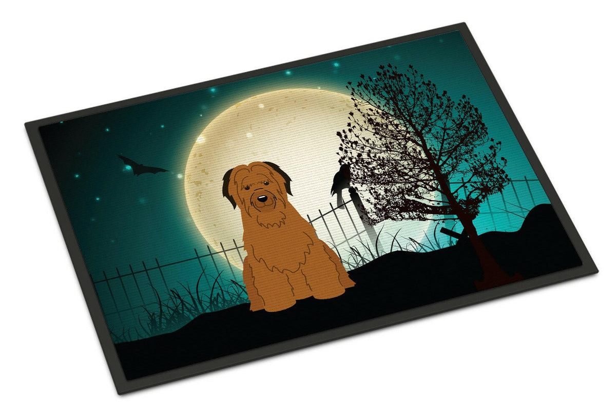 Halloween Scary Briard Brown Indoor or Outdoor Mat 18x27 BB2272MAT - the-store.com